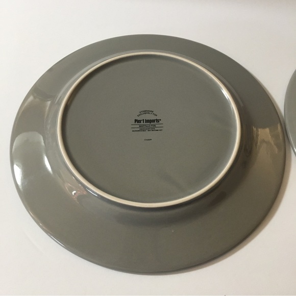 2 Pier 1 Imports Martillo Fog Stoneware Round Dinner Plates - Picture 11 of 16